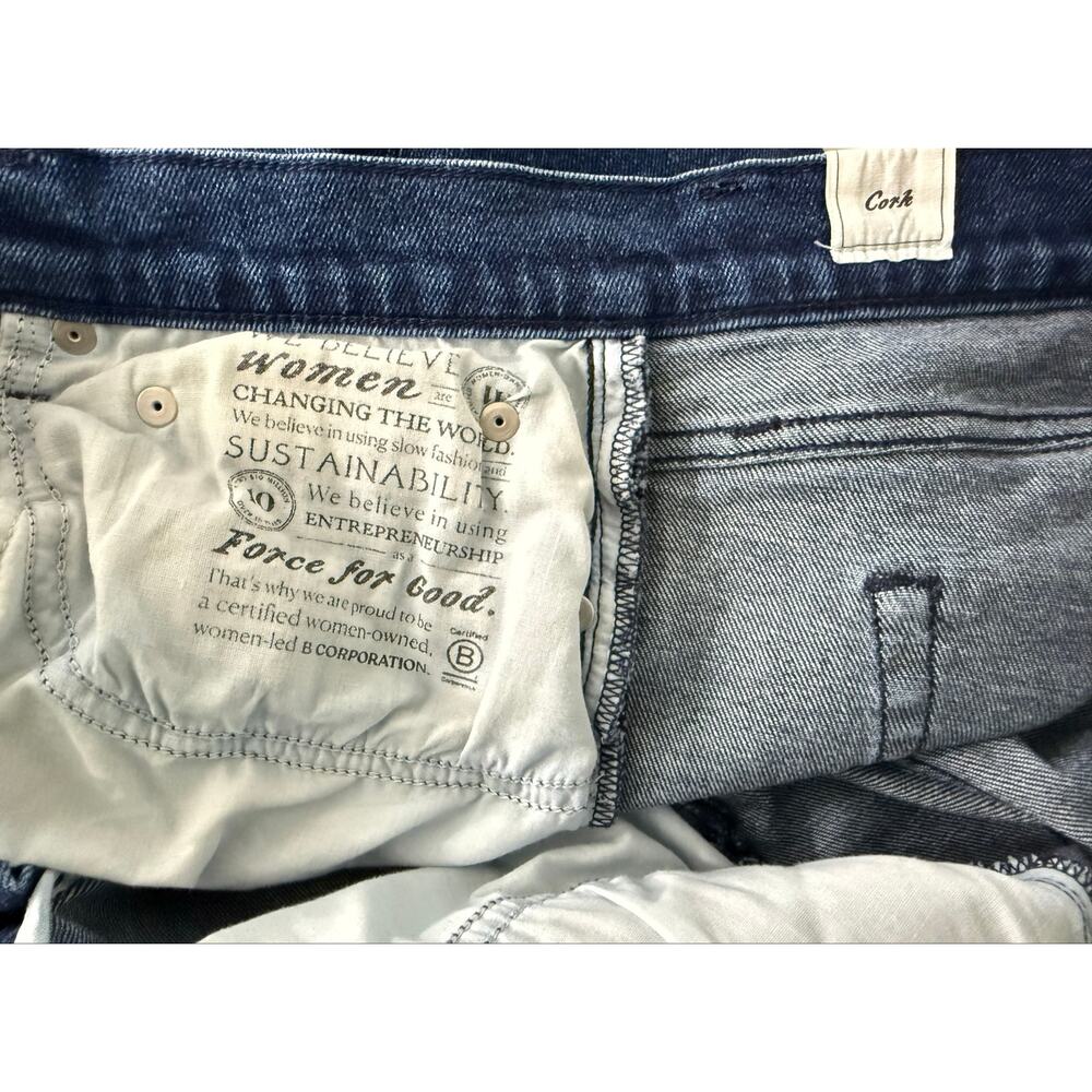 Frank & Eileen Cork Everyday Jean Rinse Cropped Raw Hem Straight Size 32 Classic - Picture 10 of 16